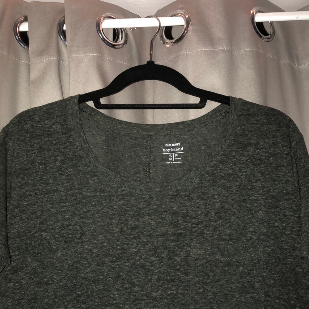 Army green heather linen shirt
